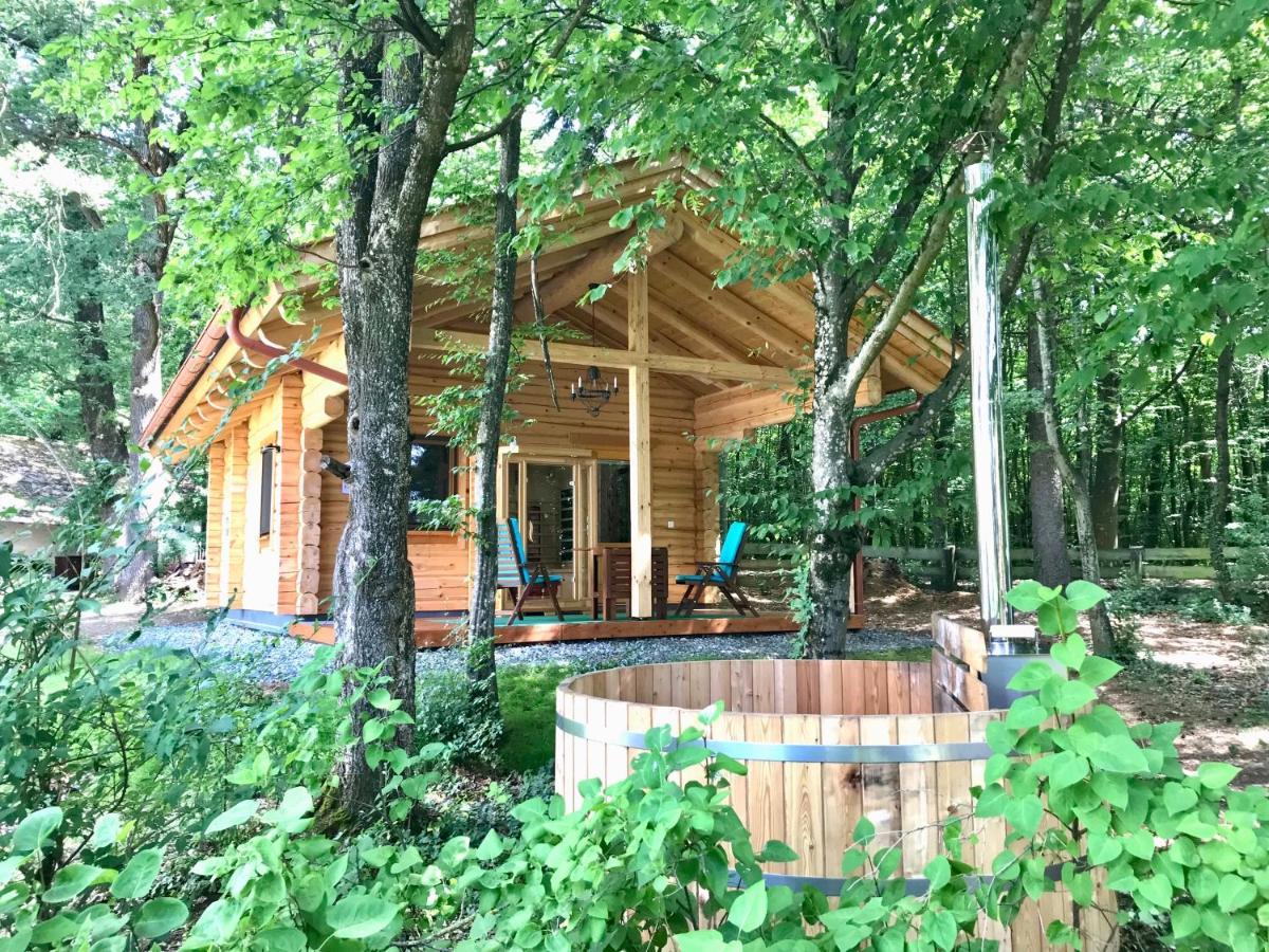 Blockhaus Chalet Mit Beheizbarem Badefass Und Infrarotsauna Auf Der Terrasse Oberschützen المظهر الخارجي الصورة